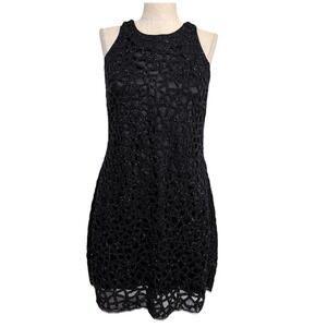 NEW Sani Black Beaded Cocktail Dress Sleeveless Evening Party Formal M